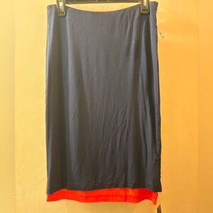 Reversible Nally & Millie Reversible Navy Midi Skirt w/Red 2 in 1